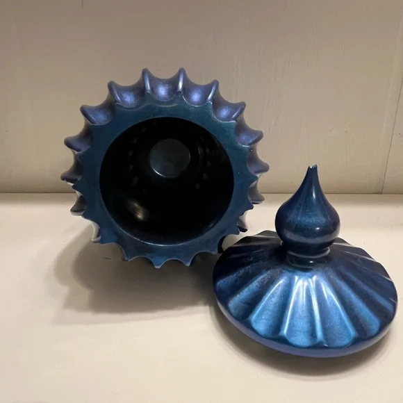 Blue Resin Decorative Jar - Picture 2 of 3